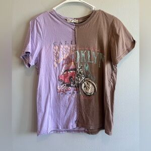 NikXie distressed car motorcycle tee